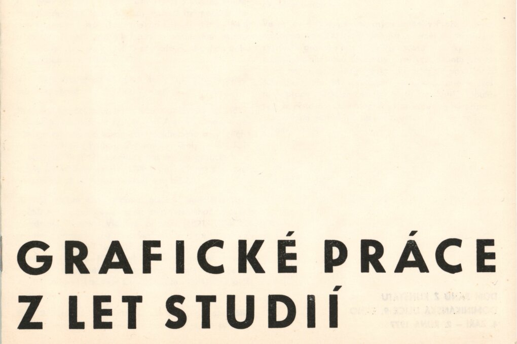 Grafické práce z let studií (ze sbírky školních prací AVU)